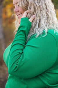 Leah Long Sleeve Top - Green-Tops-Villari Chic, women's online fashion boutique in Severna, Maryland