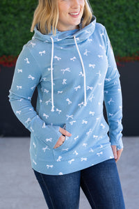 Ashley Hoodie - Teal Ribbons-clothing-Villari Chic, women's online fashion boutique in Severna, Maryland