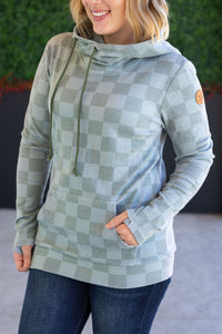 Ashley Hoodie - Olive Checkers-clothing-Villari Chic, women's online fashion boutique in Severna, Maryland