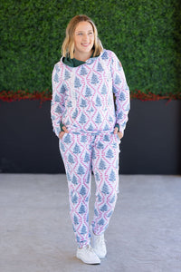 Classic Joggers - Candy Cane Lane-bottoms-Villari Chic, women's online fashion boutique in Severna, Maryland