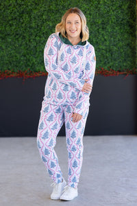 Classic Joggers - Candy Cane Lane-bottoms-Villari Chic, women's online fashion boutique in Severna, Maryland