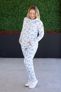 Ashley Hoodie - Green Ribbons-clothing-Villari Chic, women's online fashion boutique in Severna, Maryland