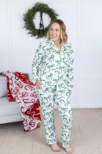 Ribbon Pajama Set - Green-pajama set-Villari Chic, women's online fashion boutique in Severna, Maryland