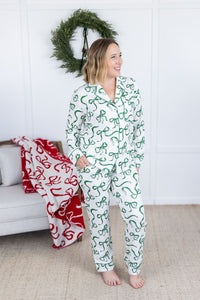 Ribbon Pajama Set - Green-pajama set-Villari Chic, women's online fashion boutique in Severna, Maryland
