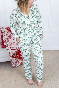 Ribbon Pajama Set - Green-pajama set-Villari Chic, women's online fashion boutique in Severna, Maryland
