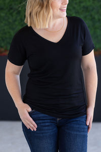 Chloe Cozy Tee - Black-Tops-Villari Chic, women's online fashion boutique in Severna, Maryland