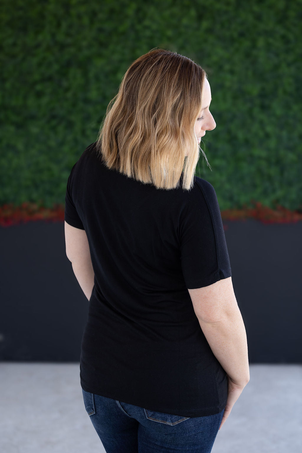 Chloe Cozy Tee - Black-Tops-Villari Chic, women's online fashion boutique in Severna, Maryland