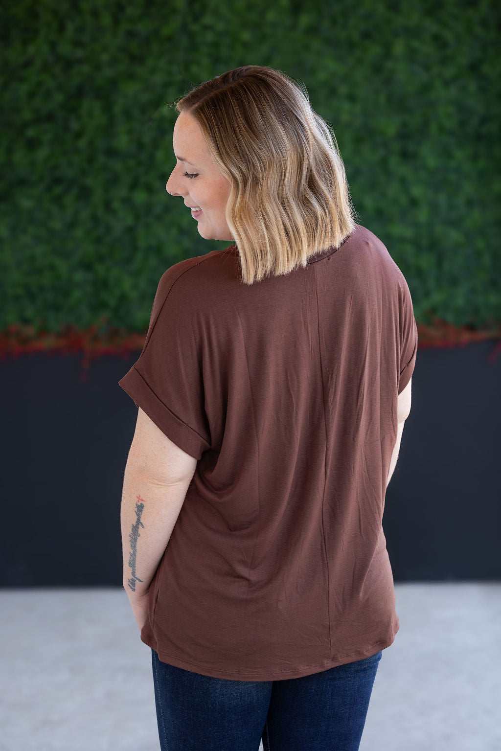 Sierra Pocket Top - Brown-Tops-Villari Chic, women's online fashion boutique in Severna, Maryland