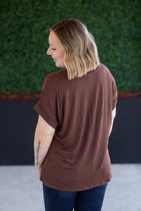 Sierra Pocket Top - Brown-Tops-Villari Chic, women's online fashion boutique in Severna, Maryland