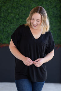 Sierra Pocket Top - Black-Tops-Villari Chic, women's online fashion boutique in Severna, Maryland
