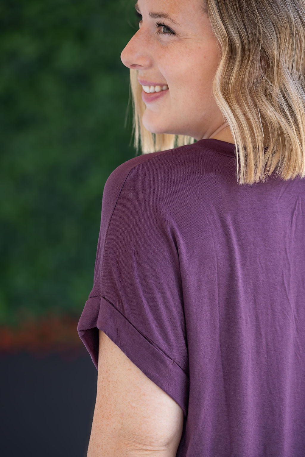 Sierra Pocket Top - Plum-Tops-Villari Chic, women's online fashion boutique in Severna, Maryland