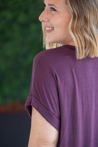 Sierra Pocket Top - Plum-Tops-Villari Chic, women's online fashion boutique in Severna, Maryland