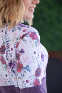 Natalie Pullover - Burgundy Bloom and Plum-Pullover-Villari Chic, women's online fashion boutique in Severna, Maryland