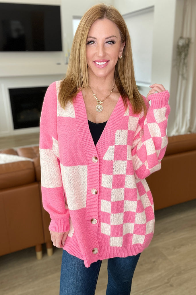 Don't Stop Me Now Checkered Cardigan-Layers-Villari Chic, women's online fashion boutique in Severna, Maryland