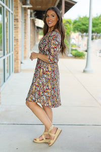 Taylor Dress - Mocha Floral-dress-Villari Chic, women's online fashion boutique in Severna, Maryland