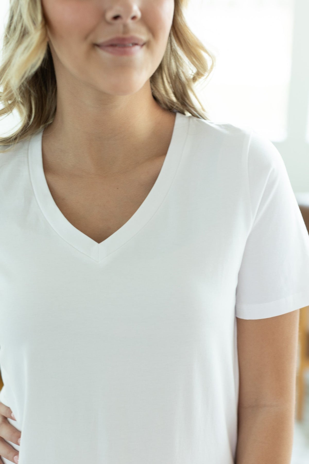 Olivia Tee - White-Tops-Villari Chic, women's online fashion boutique in Severna, Maryland