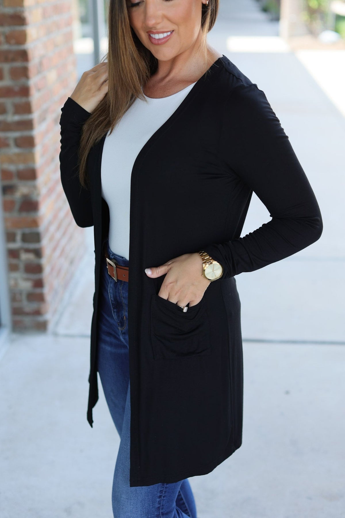 Classic Cardigan - Black-Cardigan-Villari Chic, women's online fashion boutique in Severna, Maryland