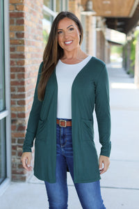 Classic Cardigan - Evergreen-Cardigan-Villari Chic, women's online fashion boutique in Severna, Maryland