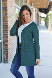 Classic Cardigan - Evergreen-Cardigan-Villari Chic, women's online fashion boutique in Severna, Maryland