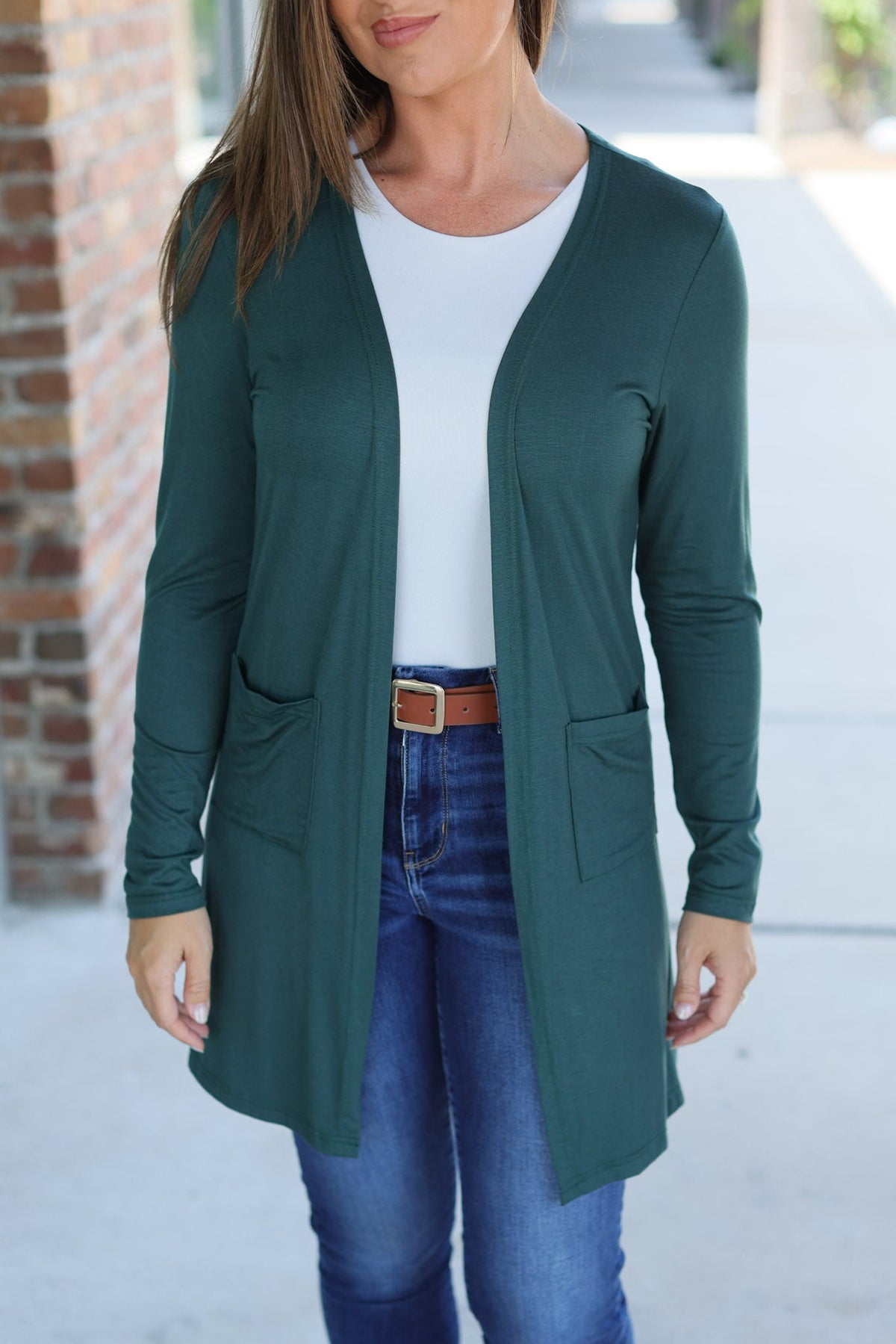 Classic Cardigan - Evergreen-Cardigan-Villari Chic, women's online fashion boutique in Severna, Maryland