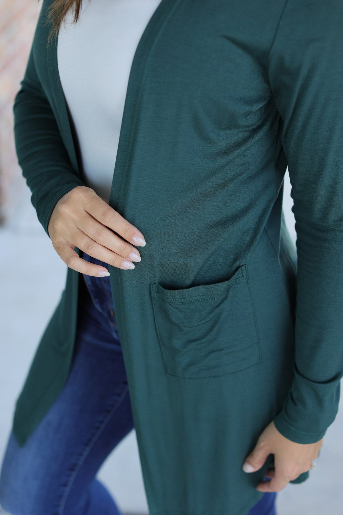 Classic Cardigan - Evergreen-Cardigan-Villari Chic, women's online fashion boutique in Severna, Maryland