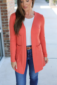 Classic Cardigan - Pumpkin-Cardigan-Villari Chic, women's online fashion boutique in Severna, Maryland