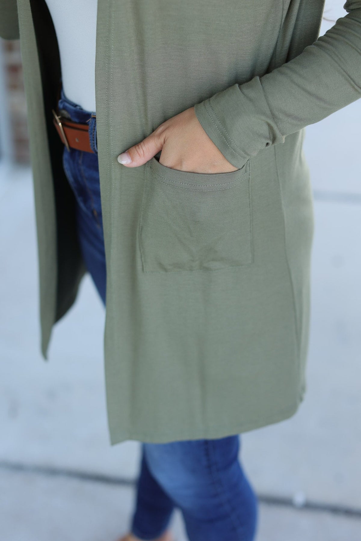 Classic Cardigan - Olive-Cardigan-Villari Chic, women's online fashion boutique in Severna, Maryland