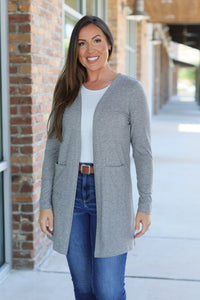 Classic Cardigan - Light Grey-Cardigan-Villari Chic, women's online fashion boutique in Severna, Maryland