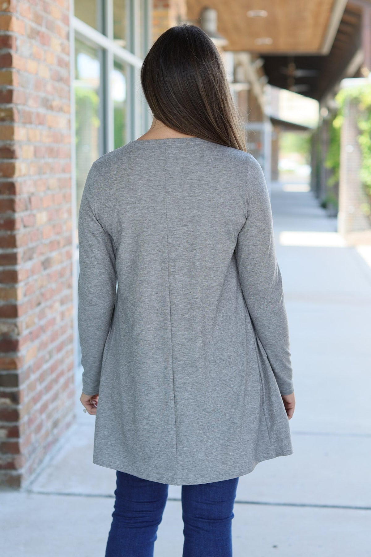 Classic Cardigan - Light Grey-Cardigan-Villari Chic, women's online fashion boutique in Severna, Maryland