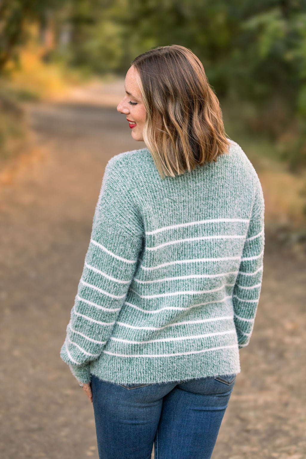 Cozy Striped Sweater - Green-clothing-Villari Chic, women's online fashion boutique in Severna, Maryland