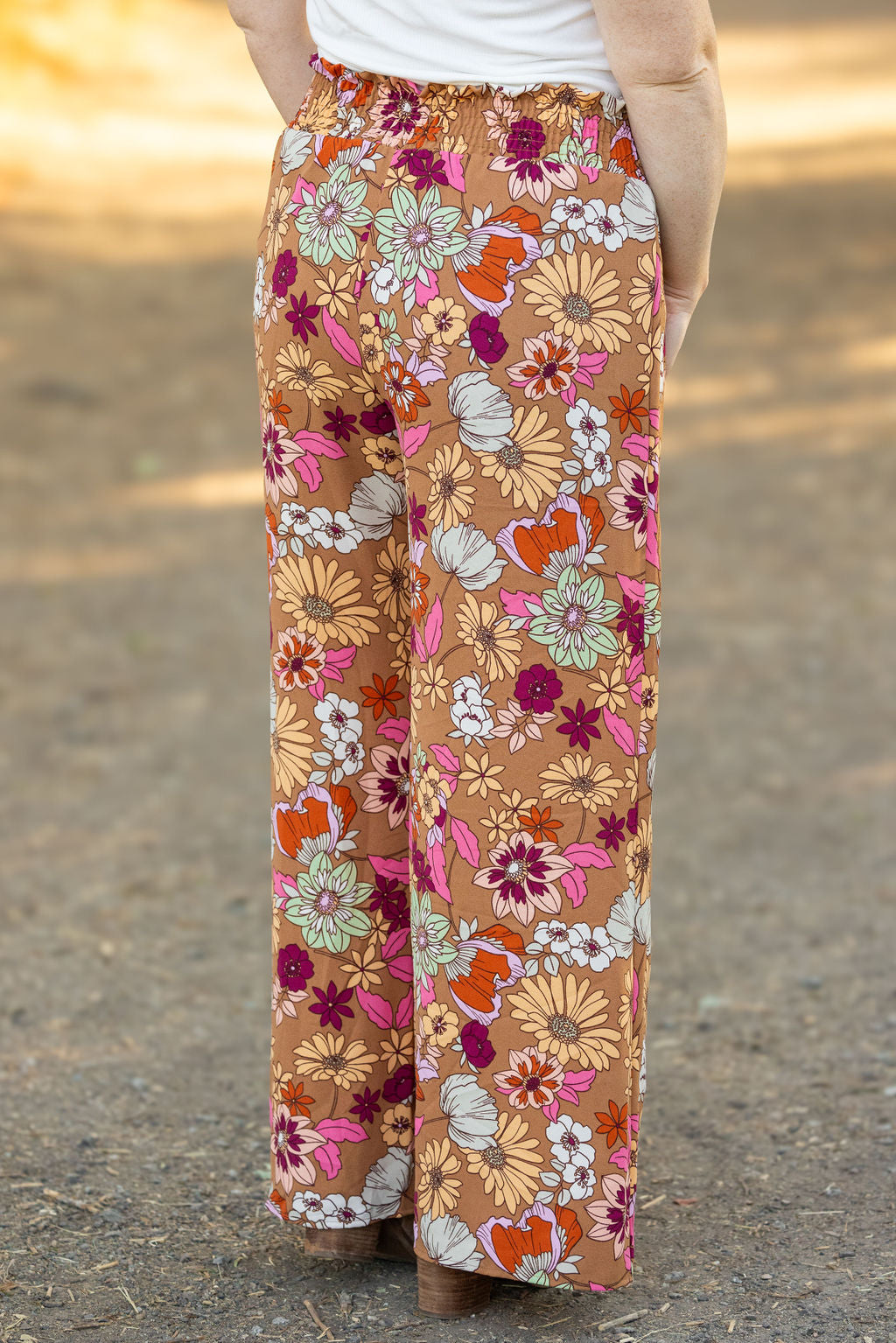 Presley Palazzo Pants - Boho Floral-bottoms-Villari Chic, women's online fashion boutique in Severna, Maryland