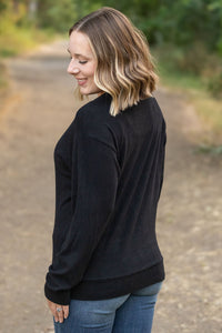 Corrine Ribbed Pullover Top - Black-Pullover-Villari Chic, women's online fashion boutique in Severna, Maryland