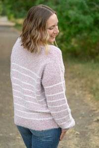 Cozy Striped Sweater - Mauve-clothing-Villari Chic, women's online fashion boutique in Severna, Maryland