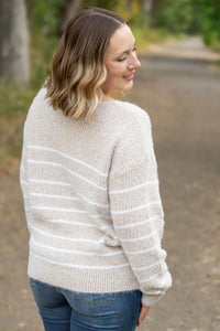 Cozy Striped Sweater - Natural-clothing-Villari Chic, women's online fashion boutique in Severna, Maryland