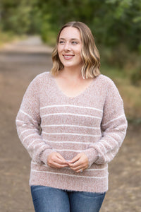 Cozy Striped Sweater - Rust-clothing-Villari Chic, women's online fashion boutique in Severna, Maryland