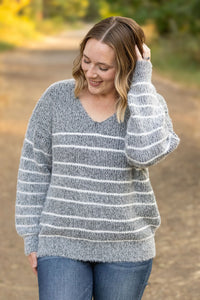 Cozy Striped Sweater - Black-clothing-Villari Chic, women's online fashion boutique in Severna, Maryland