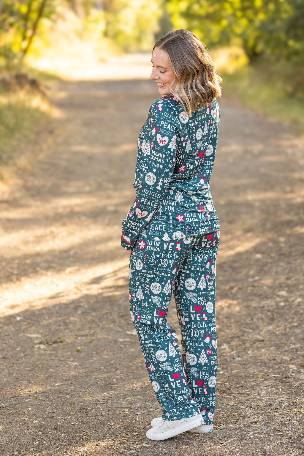 Evergreen Christmas Pajama Set-Sets-Villari Chic, women's online fashion boutique in Severna, Maryland