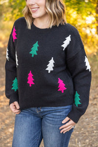 Festive Bright Trees Sweater-Sweater-Villari Chic, women's online fashion boutique in Severna, Maryland