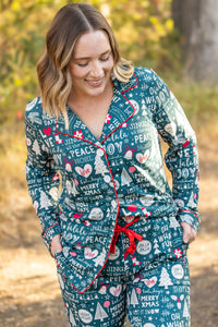 Evergreen Christmas Pajama Set-Sets-Villari Chic, women's online fashion boutique in Severna, Maryland