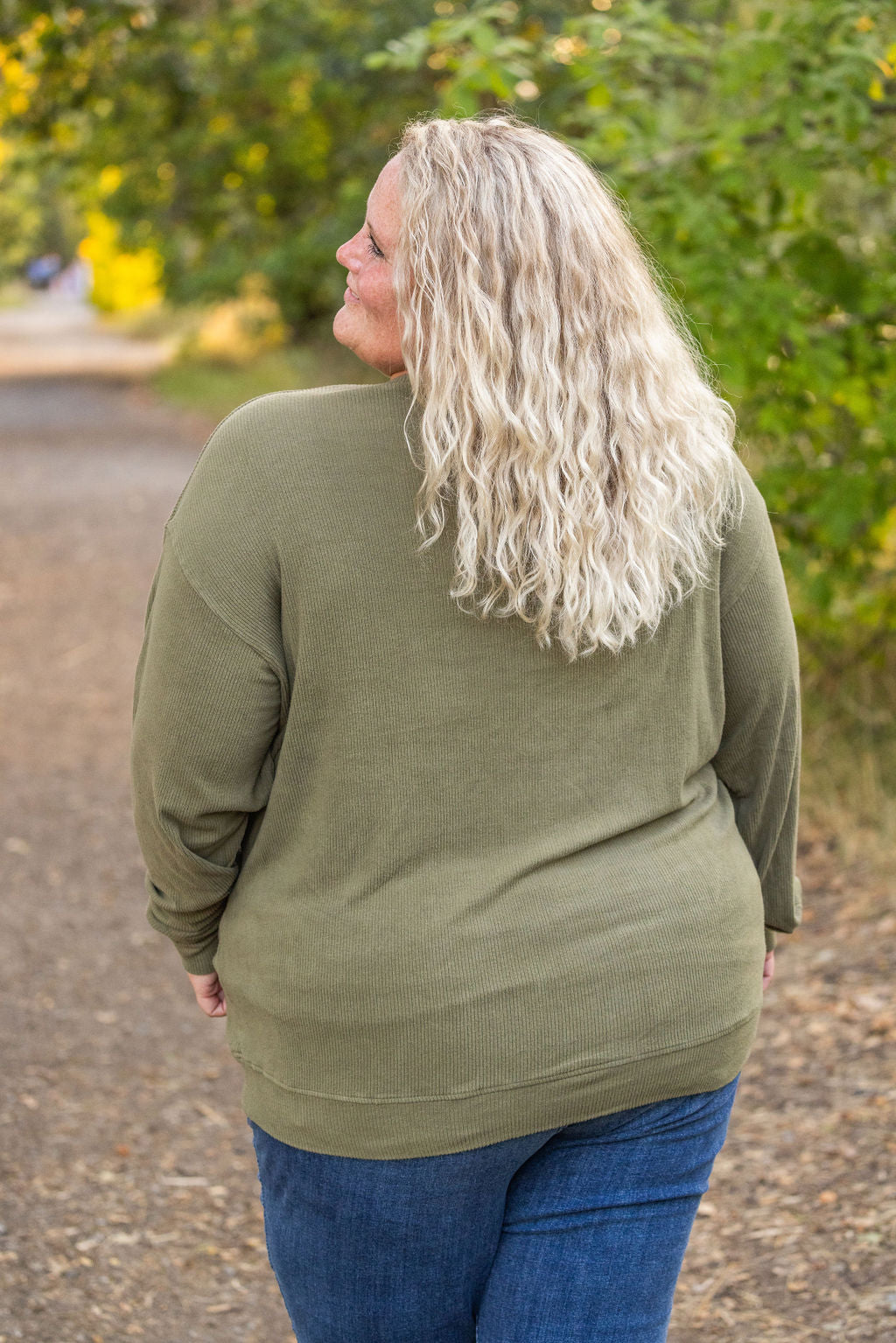 Corrine Ribbed Pullover Top - Olive-Pullover-Villari Chic, women's online fashion boutique in Severna, Maryland