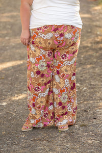 Presley Palazzo Pants - Boho Floral-bottoms-Villari Chic, women's online fashion boutique in Severna, Maryland