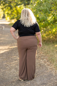 Presley Palazzo Pants - Coffee-bottoms-Villari Chic, women's online fashion boutique in Severna, Maryland