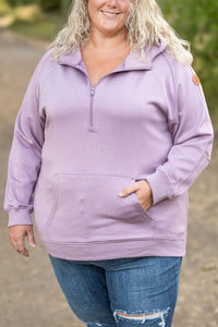 Scuba HalfZip Hoodie - Lavender-Hoodie-Villari Chic, women's online fashion boutique in Severna, Maryland