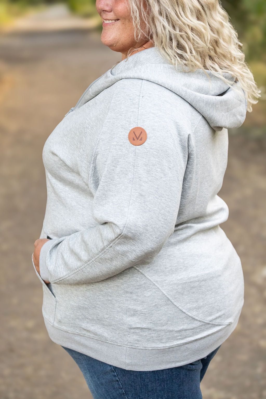 Scuba HalfZip Hoodie - Light Grey-Hoodie-Villari Chic, women's online fashion boutique in Severna, Maryland