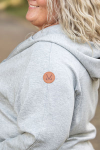 Scuba HalfZip Hoodie - Light Grey-Hoodie-Villari Chic, women's online fashion boutique in Severna, Maryland