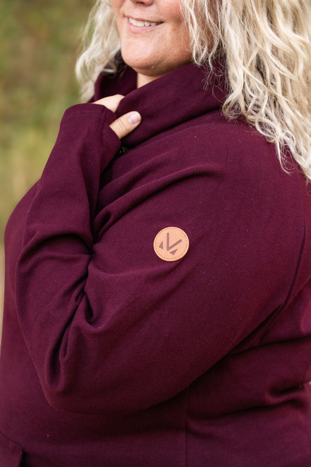 Classic Zoey ZipCowl Sweatshirt - Burgundy-Pullover-Villari Chic, women's online fashion boutique in Severna, Maryland