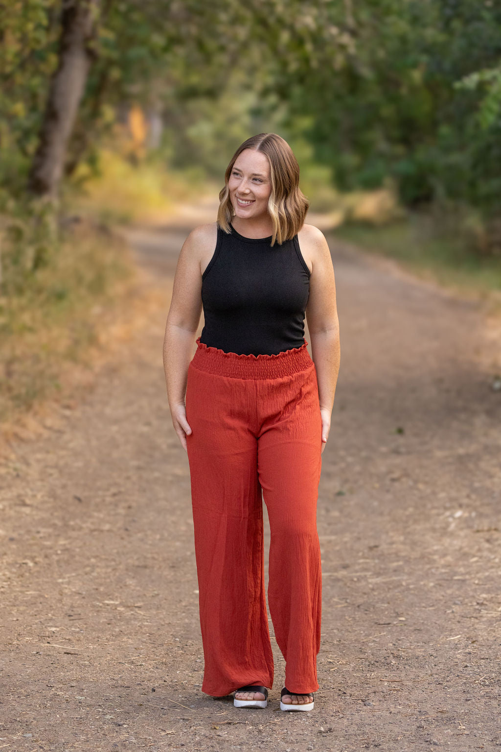 Presley Palazzo Pants - Brick-bottoms-Villari Chic, women's online fashion boutique in Severna, Maryland