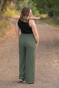 Presley Palazzo Pants - Olive-bottoms-Villari Chic, women's online fashion boutique in Severna, Maryland