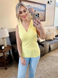 Addison Tank - Yellow-tanks-Villari Chic, women's online fashion boutique in Severna, Maryland