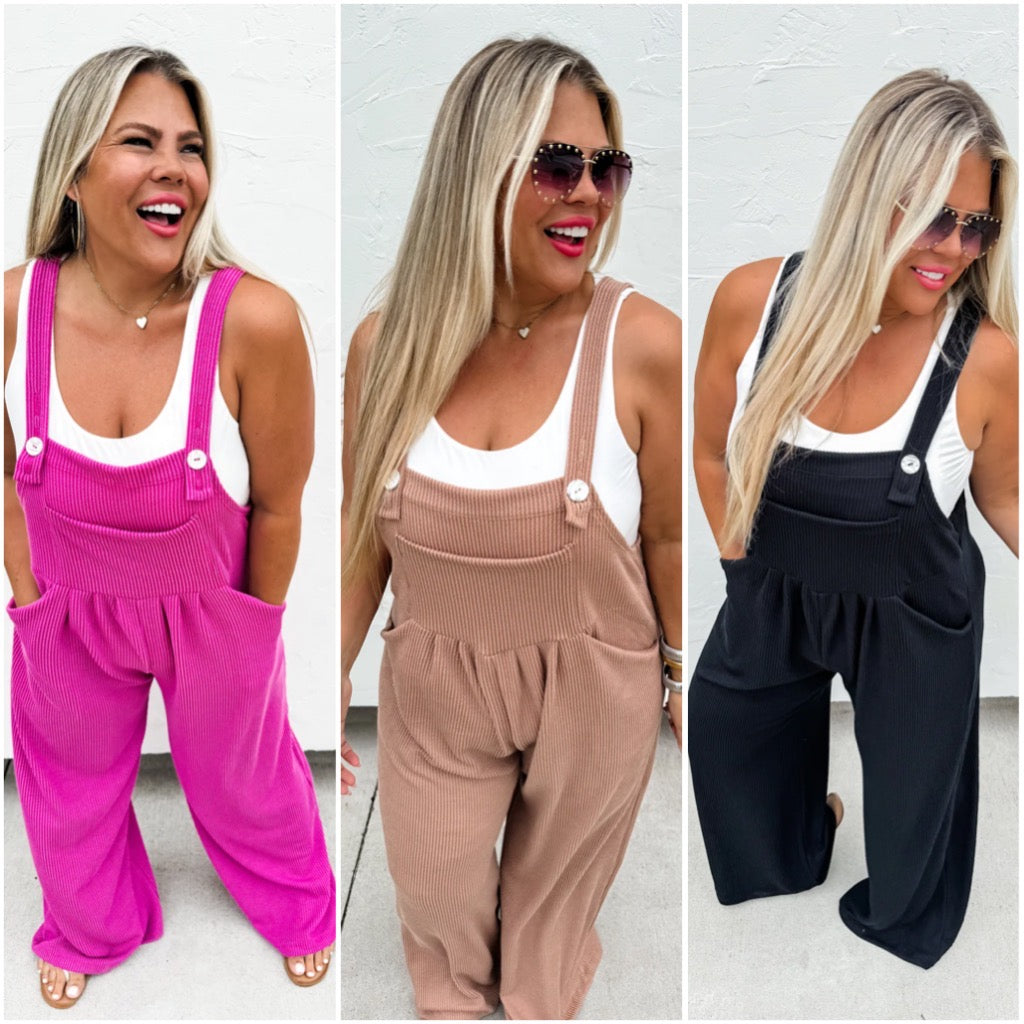 PREORDER: Mia Boho Overalls - 3 Colors!-Villari Chic, women's online fashion boutique in Severna, Maryland